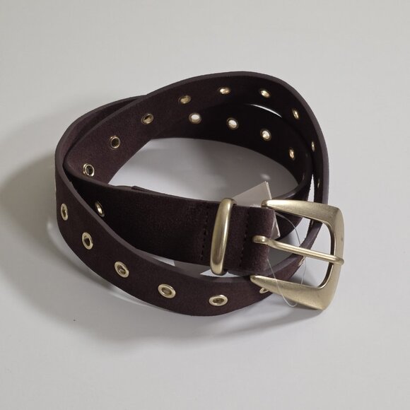 GAP Suede Leather Belt Women S Brown Grommets Preppy Grunge Indie Western Hippie main image 9